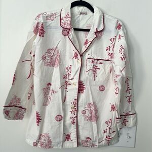Bedhead Front Button Print Pajama Top S